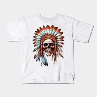 Native American Skull Kids T-Shirt